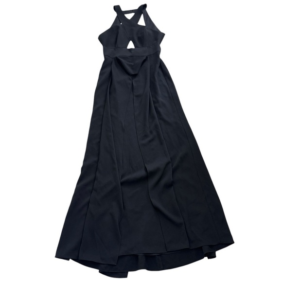 BCBG MAXAZRIA Black Bryleigh Halter Cutout Gown / Long Dress Size 10 - Picture 6 of 14